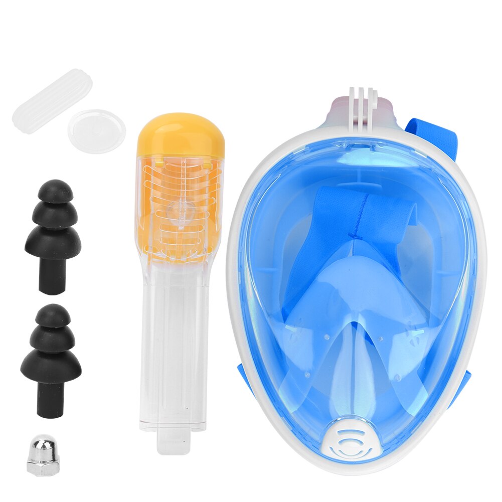 Duikbril Onderwater Scuba Anti Fog Volledige Gezicht Duikbril Snorkelen Set Met Anti-Slip Ring Snorkel Bril Voor gopro