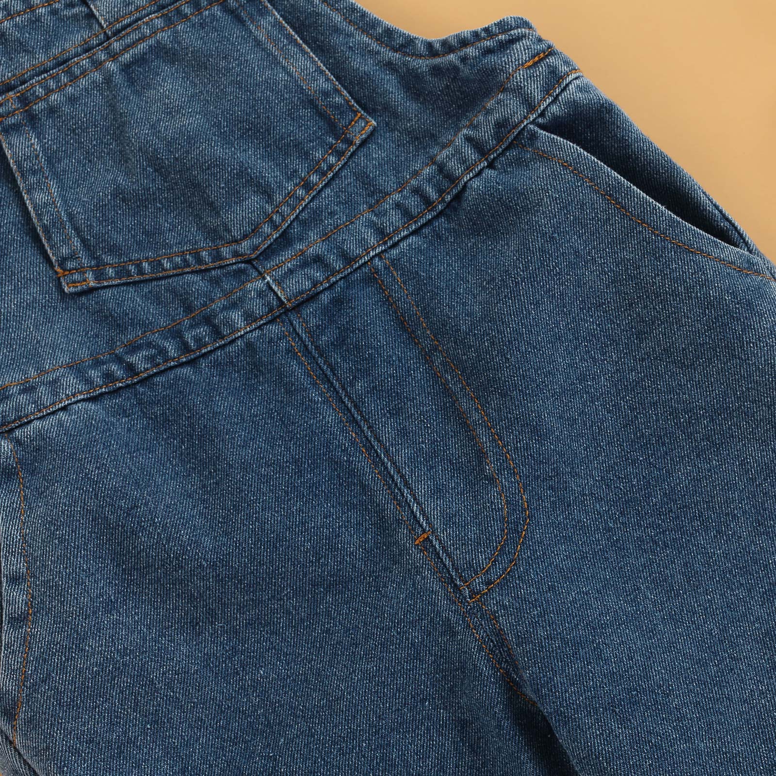 Kids Boys Girls Denim Overalls Toddler Solid Color Straps Bib Jeans Spring Summer Children Stretch Dungaree Clothing