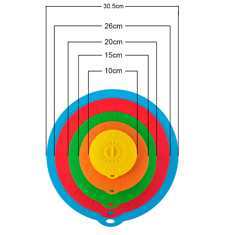 Universal Siliconen Zuig Deksel-kom Koken Pot Deksel-silicon Stretch Deksels Keuken Spill Deksel Druk Seal Stopper Klep cover