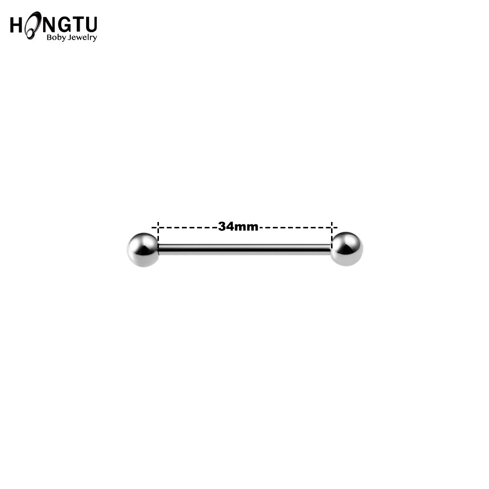 HONGTU 1PC G23 Titan Körper durchbohren Schmuck Punk Hufeisen Septum durchbohren Nase Lippe Ring Ohr Smiley Bar BCR Rund Hantel: TI70002-34mm-1pc