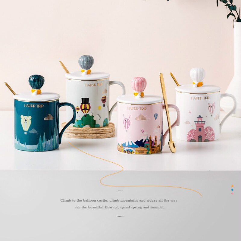 Cute Mug Ceramic Funny Handmade Personnalisable Cartoons Eco Friendly Mug Tazas De Cafe Home Drinkware DB50MK