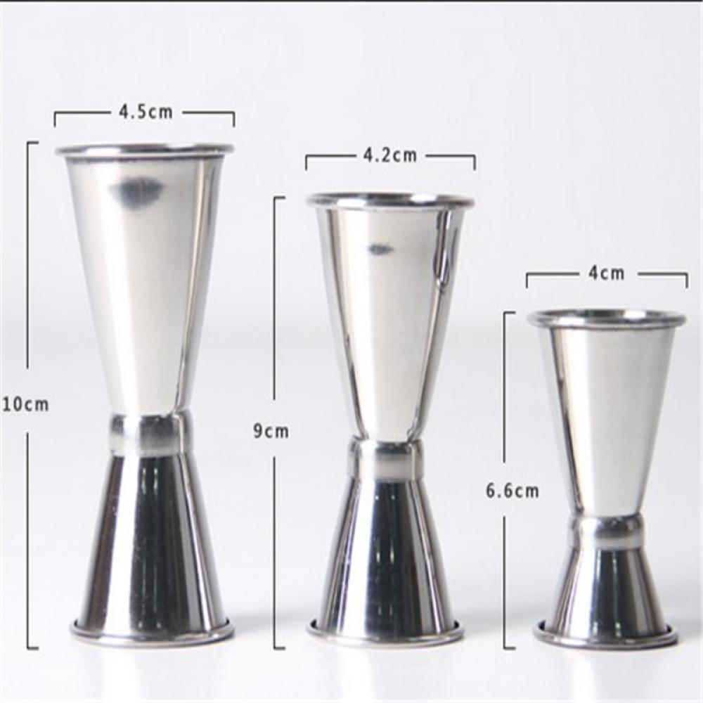 Popular 3 Size Single Double Shot Cocktail Wine Short Measure Cup Drink Bar Party: S