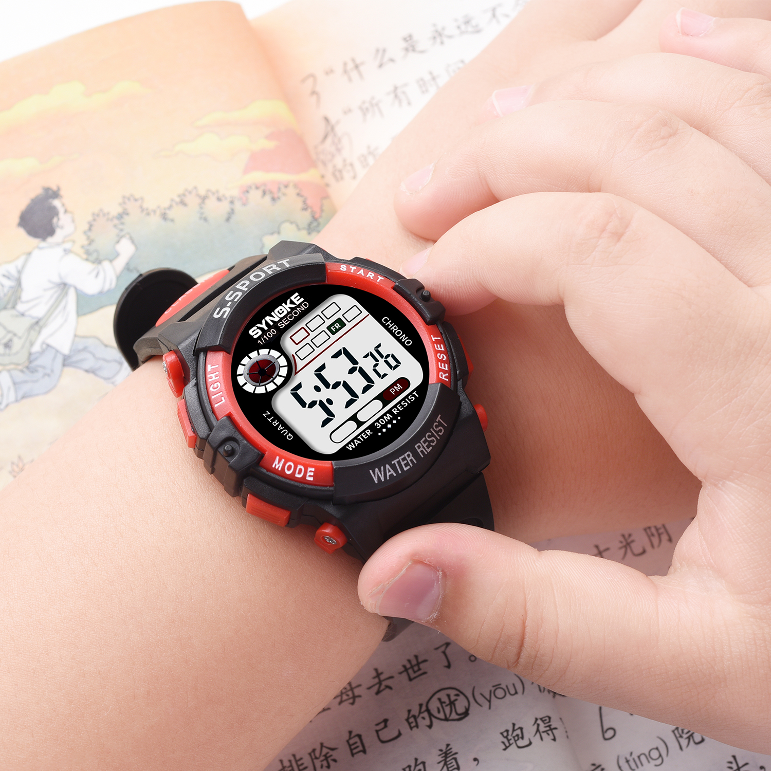 Synoke Kinderen Horloges Mode Led Waterdichte Sport Studenten Digitale Horloge Kinderen Horloges Jongens Meisjes Relógio