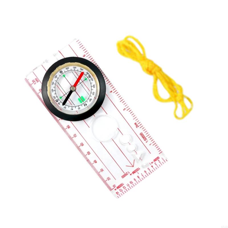 920L Orientation Compasses, Hiking Navigation Map Scale Ruler Compasses, Multifunctional Magnifier Compasses for Map Reading