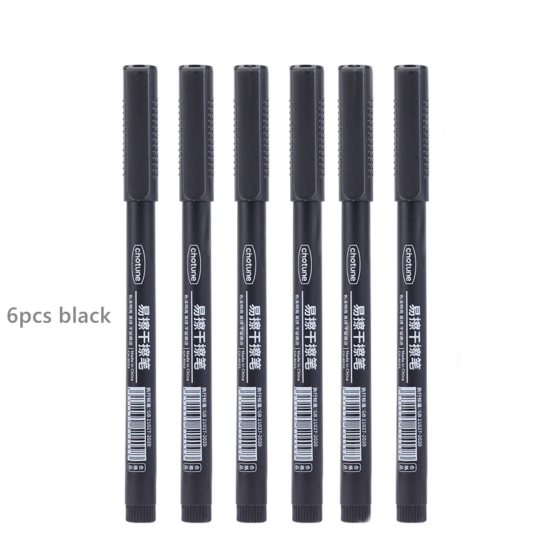 4/8 Stuks Uitwisbare Whiteboard Pen 0.5 Mm Fijne Punt Zwart/Blauw/Rood Schoolbord Marker School kantoor Kunst Schrijven Briefpapier Leraar: Licht Groen