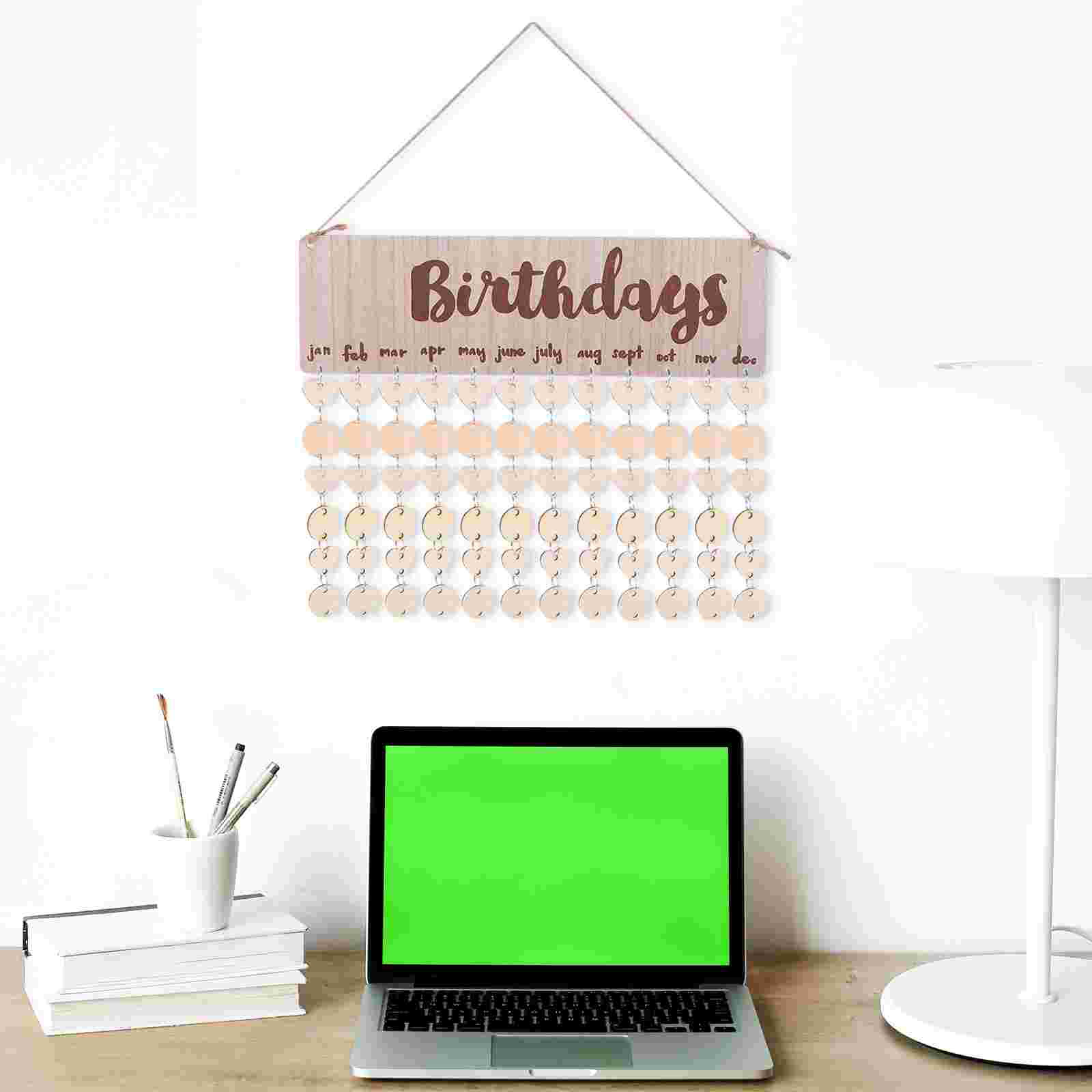 1 Set Exquisite Hanging Calendar DIY Calendar Hanging Decoration for Wedding Birthday