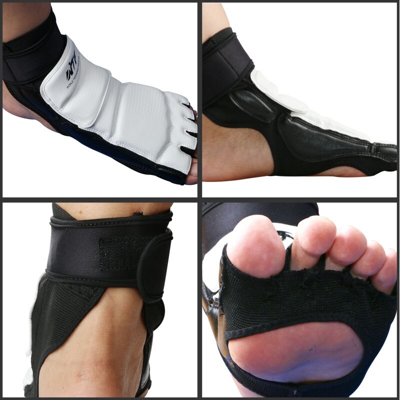 Protector de pie para Taekwondo, Protector de Karate para pies, WTFJudo equipo blanco, equipo de entrenamiento de boxeo y lucha, Protector de tobillo para adultos y niños