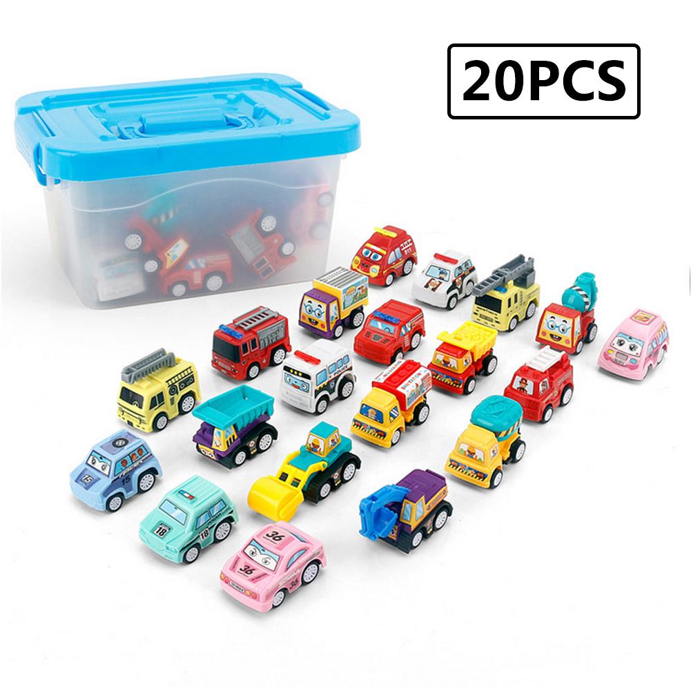 20Pcs Mini Pull Back Auto Set Niet Giftig Kleurrijke Pull Back Auto Speelgoed Set Plastic Speelgoed voor Kleine Jongens: Default Title