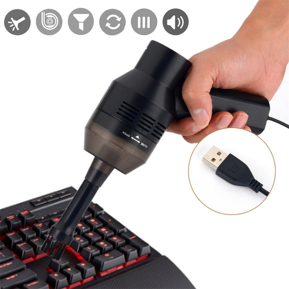 Aspirador de teclado portátil Mini, de mano, USB, para ordenador portátil, PC, Herramientas de limpieza de ordenador, Mini USB