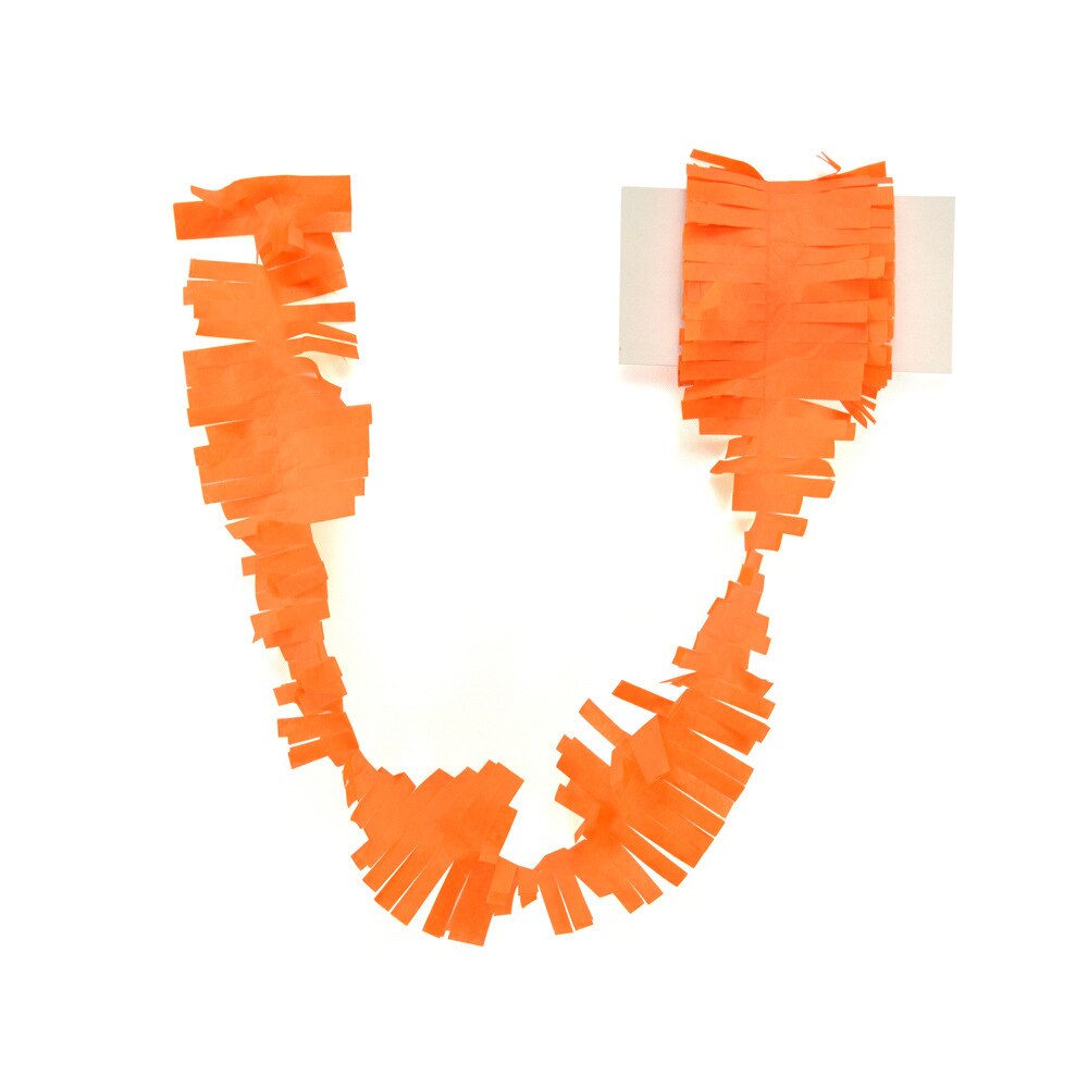 3M Fringed Party Streamers Tissue Paper Garland DIY Fringe Curtain Banners Photo Backdrop Wedding Birthday Shower Decoration: A11 Red Orange