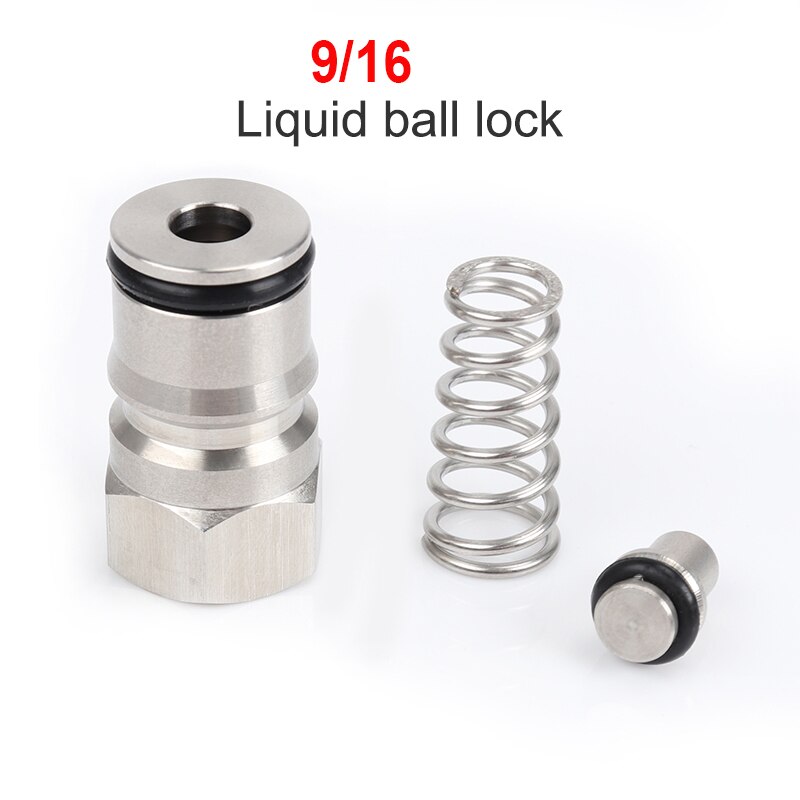Poste de bloqueo de bola de barril tipo Cornelius, 19/32 "-18 & 9/16"-18 & Poppet hilo femenino, herramientas de acero inoxidable para Gas y líquido, accesorios de cerveza artesanal: 9L