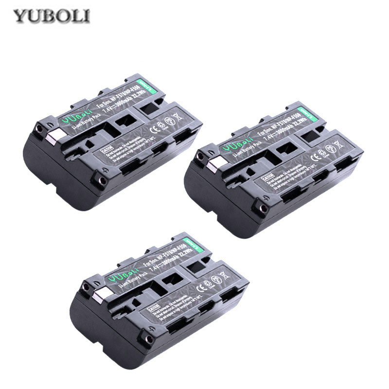 Batterie pour appareil photo sony np -f550 np-f570 np f550 f570 np-f550 /f570 et chargeur lcd double usb pour éclairage d'appareil photo -f550 np-750: 3 batteries
