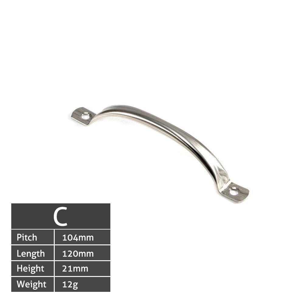 Tiradores de puerta de acero inoxidable para armario, pomos plateados para cajón de cocina, 63mm, 79mm, 104mm, 125mm, estilo antiguo, 2 uds.: 104mm