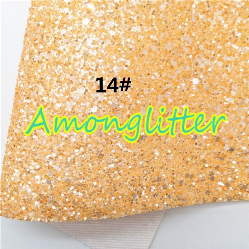 Amonglitter Blue Chunky Glitter Leather Glitter Fabric with Twill Backing, Glitter Sheet for DIY Bows Bags 21x29cm A4 size MB006: 14