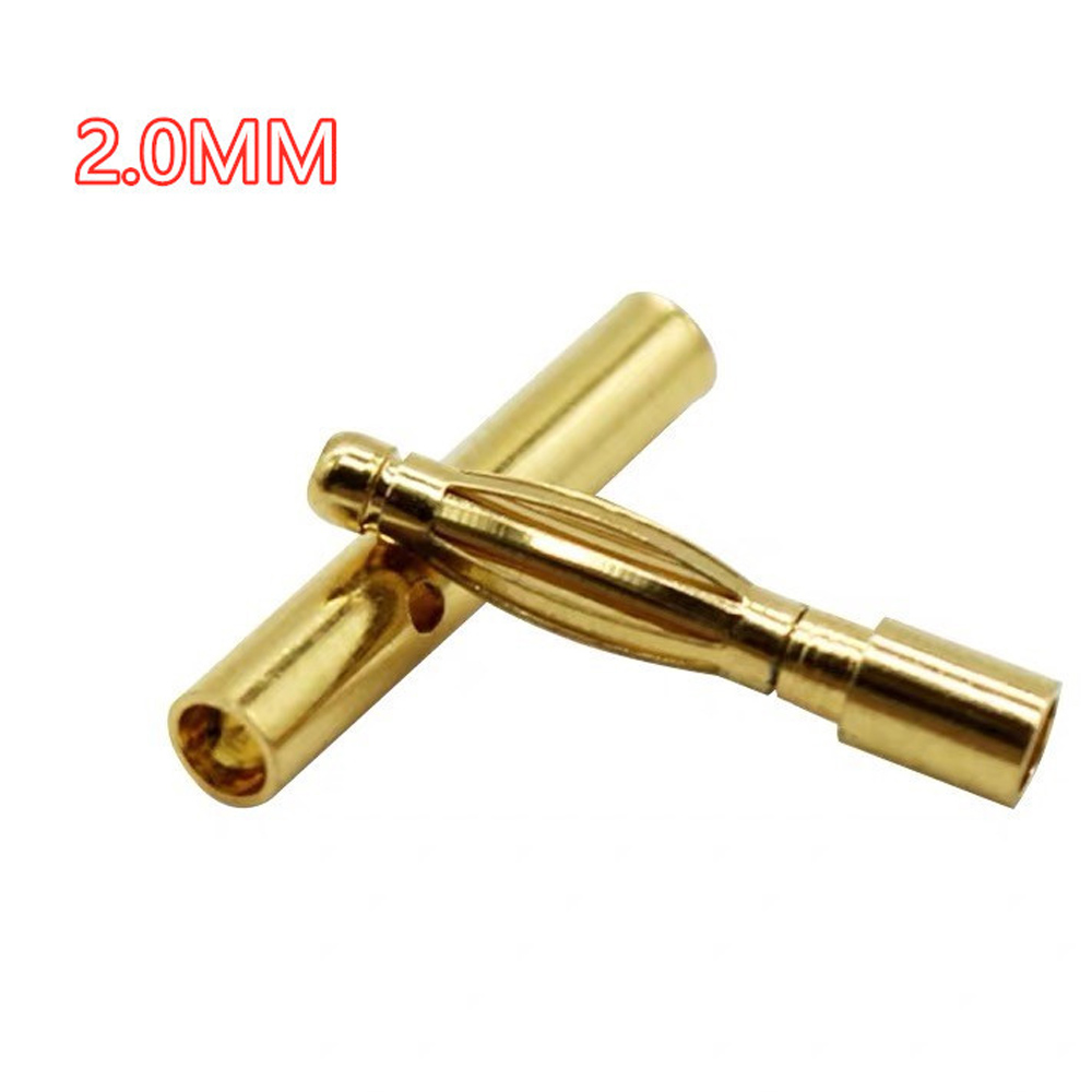 1-10 paires 2mm 3mm - 8mm balle fiche banane plaqué or banane mâle femelle connecteur fiches de batterie Kits pour pièces de batterie RC bricolage