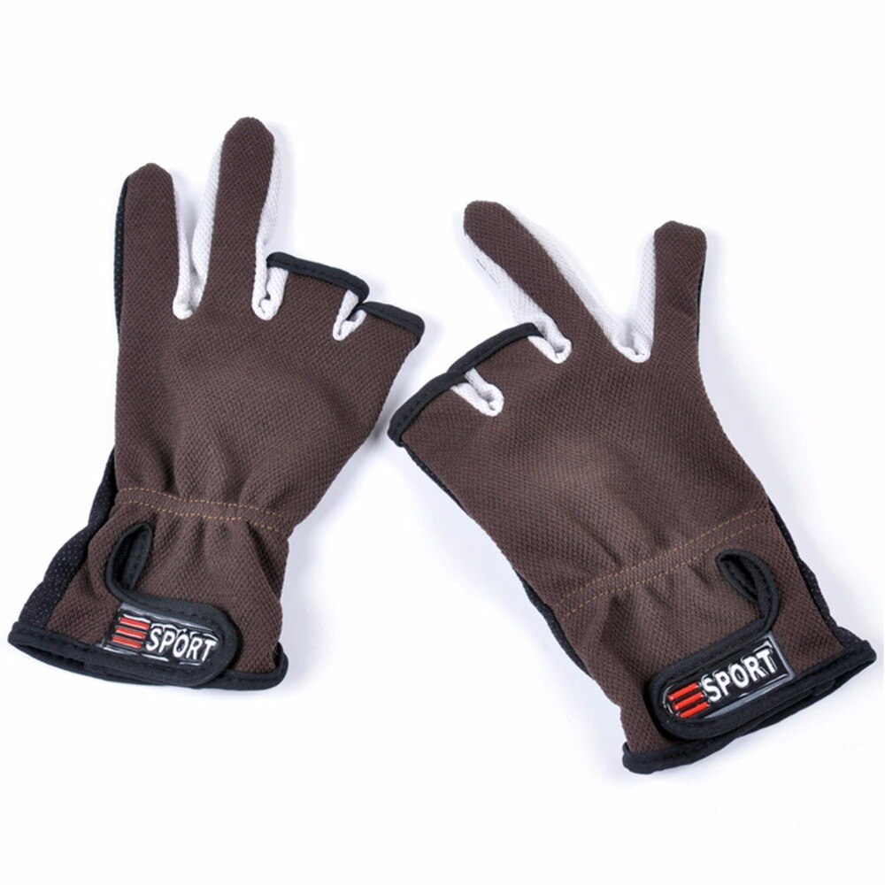 Fishing Handschoenen 3 Low Cut Fingers Vis Vissen Visser Handschoenen Anti Antislip Hengel Tackle Handschoenen wholeslae