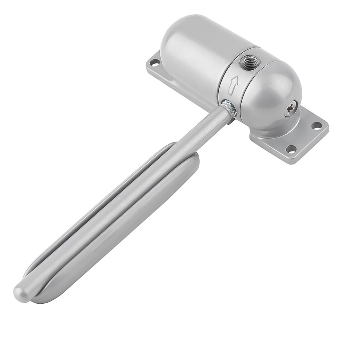 Resorte de cierre automático para puerta, resorte de tensión ajustable montado en superficie, Blanco/gris, cargado para cierre automático