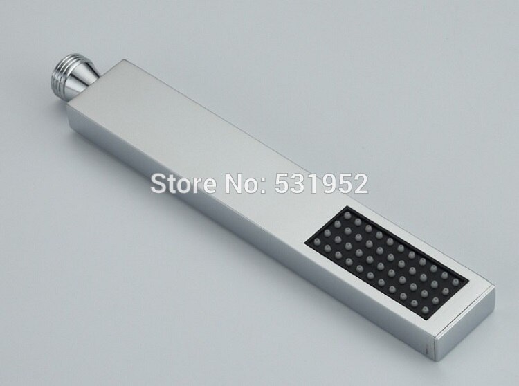 Copper Hand Shower Square Handheld Shower Head with Rub Clog-free Nozzles Chrome Finish: Shower only