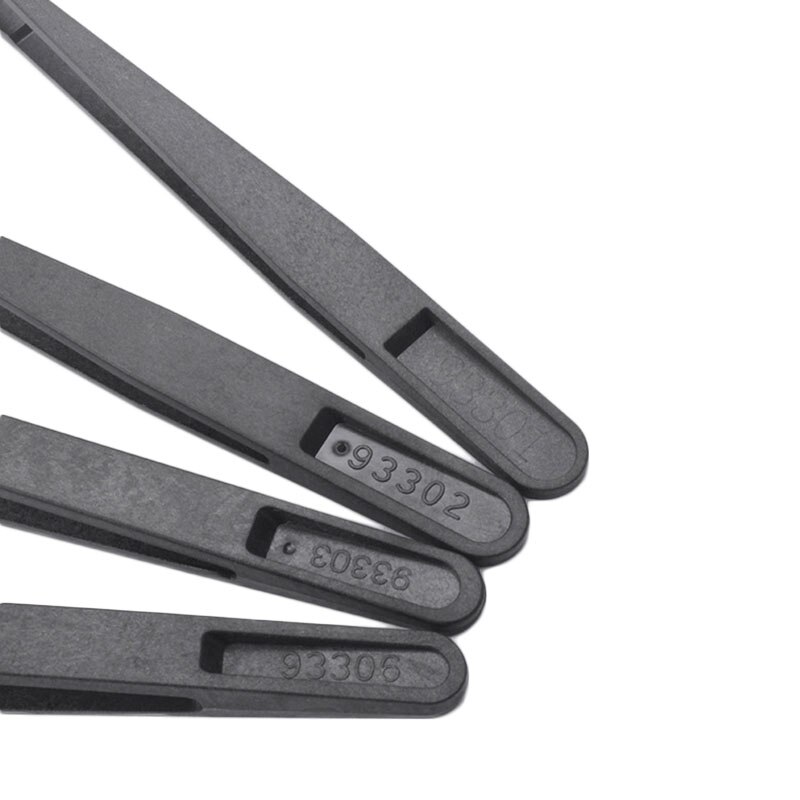 8Pcs Anti-static Carbon Fiber Electronic Tweezers Kit Plastic Precision Tweezers ESD Curved Straight Forceps For Laboratory Work