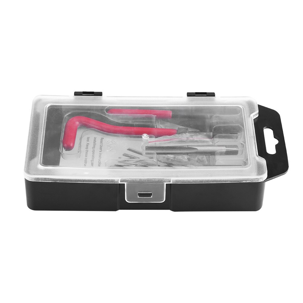 25pcs Thread Repair Insert Kit Compatible Hand Tool Set for Auto Repairing M6 x 1.0 x 8.0mm
