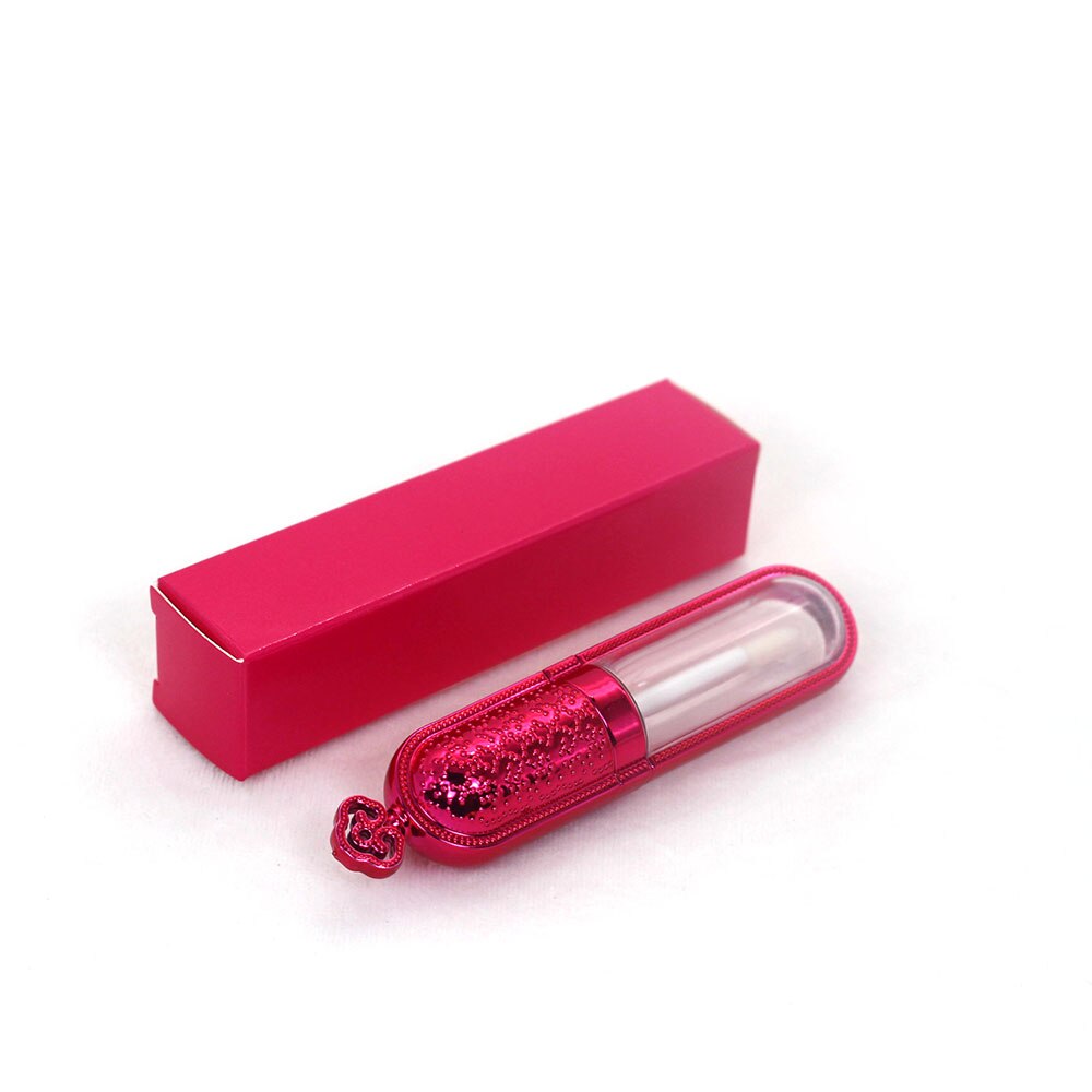 8ml mørk pink krone lipgloss tube tom kosmetisk udsøgt lipgloss emballagebeholder