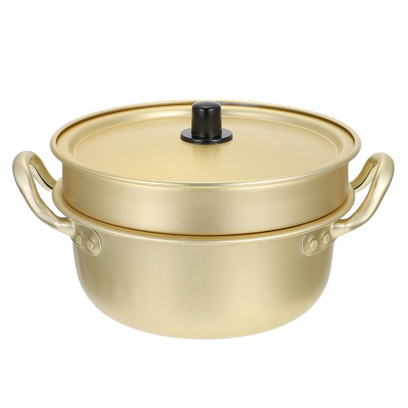 Stainless Steel Thick Steamer Pot Soup Steam Pot Home Steam Pot Home Cookware Multifunctional Soup Pot Steamer Kitchen Tools: Default Title