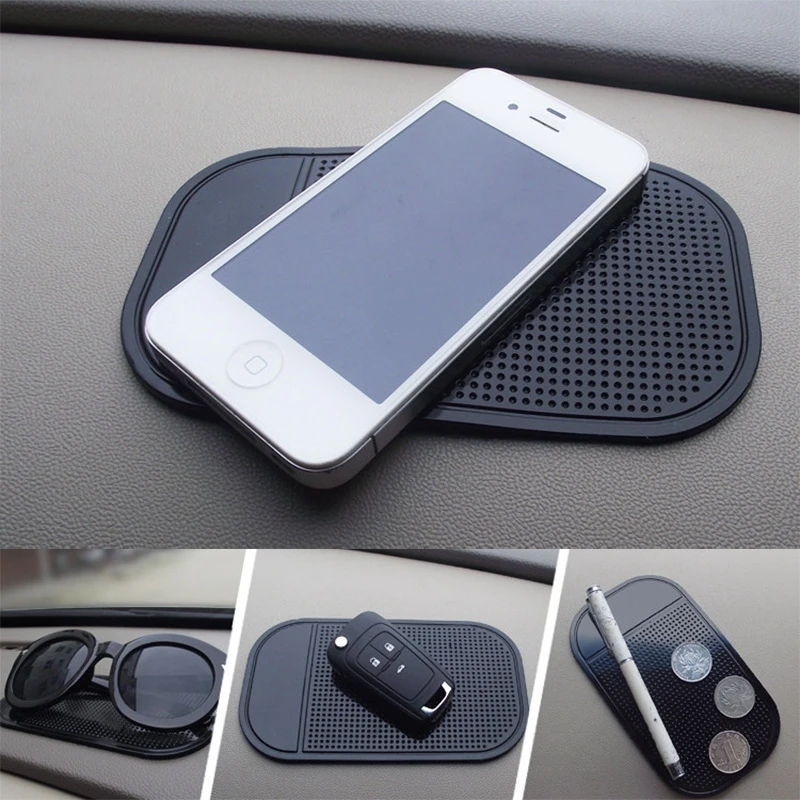 Tapis Antidérapant Tableau De Bord Voiture - Silicone Multifonction 16,8 X 11,5 Cm - Pour Téléphone, Lunettes, Clés