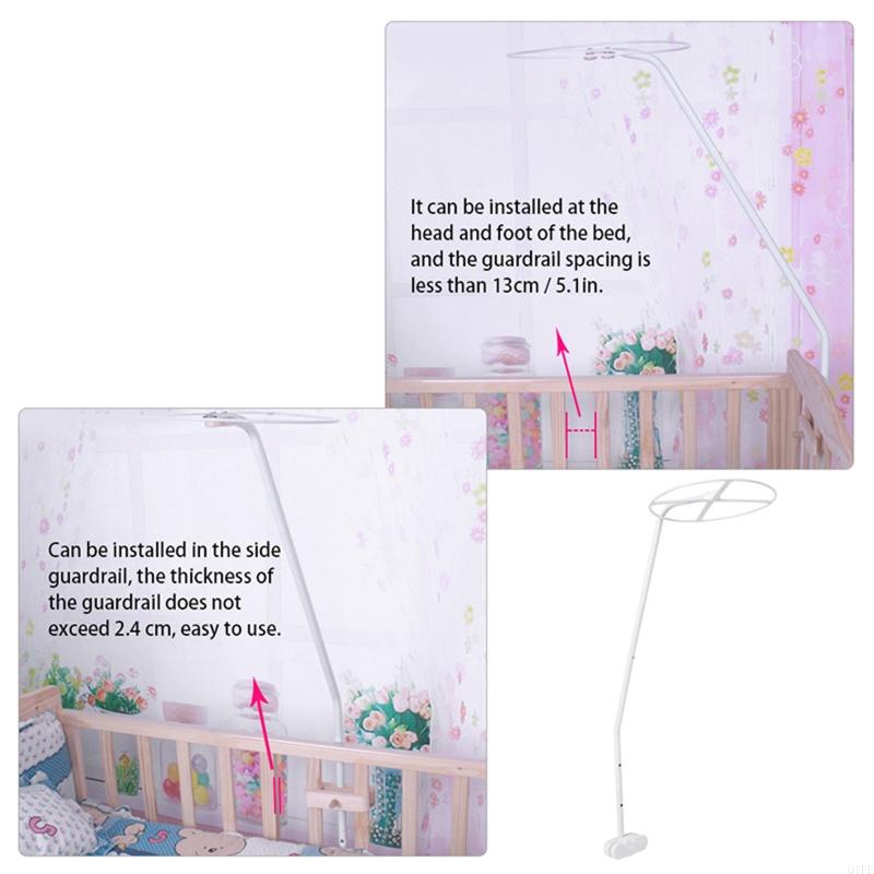Q1fe adjustable mosquito net stand holders for baby cot, for crib canopy