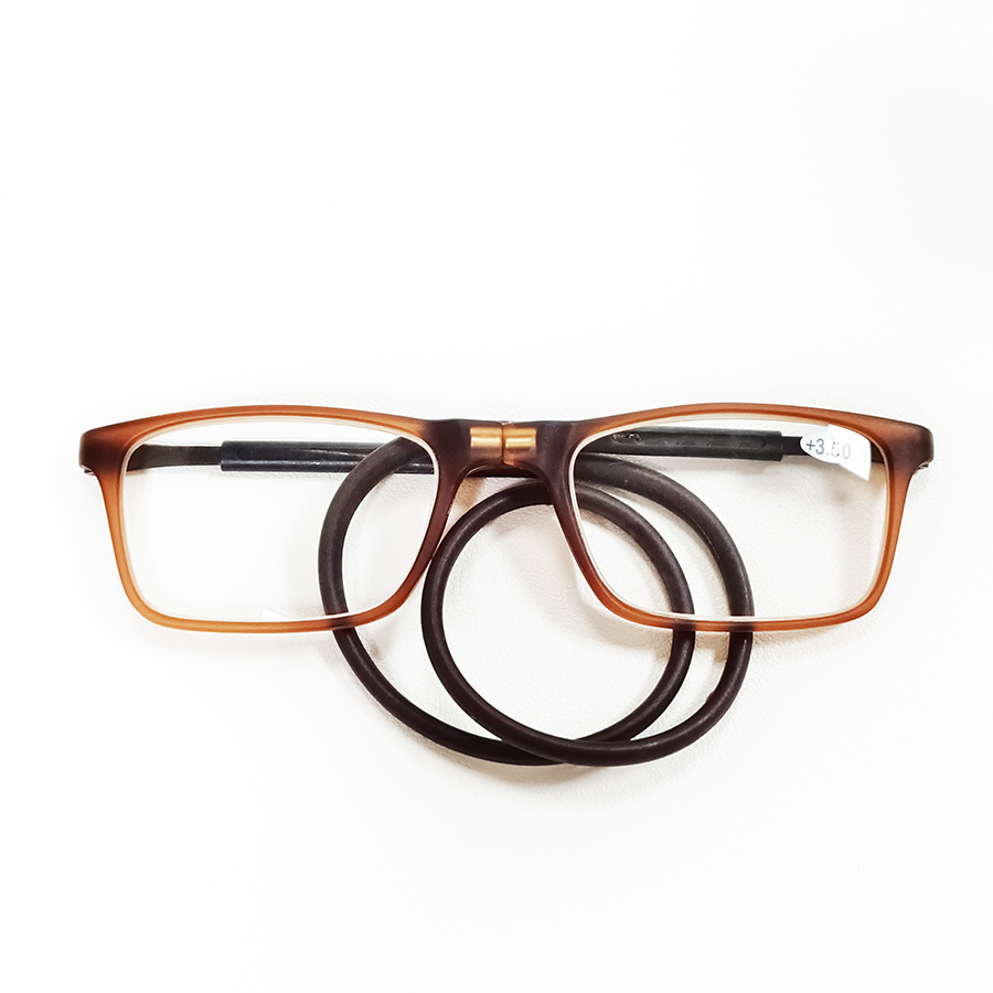 Draagbare leesbril High Definition hars Mode Opvouwbare presbyope bril TR90 Materiaal Flexibel frame te dragen: Tawny / +100