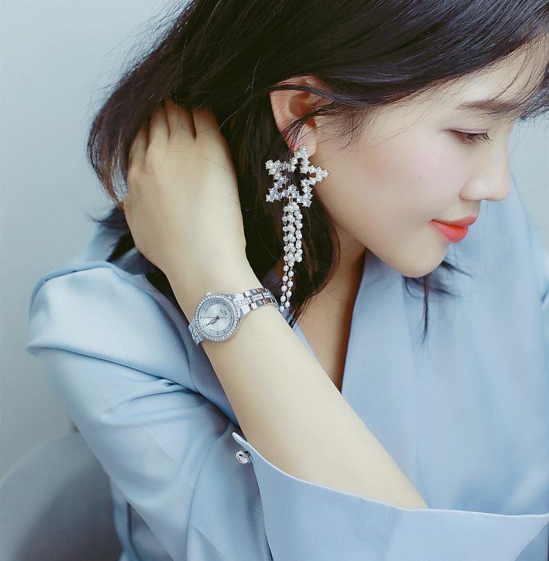 Luxe Vrouwen Rose Goud Horloge Mode Dames Quartz Diamond Horloge Elegante Vrouwelijke Horloges Reloj Mujer 2022 Vrouwelijke Klok