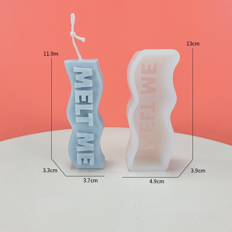 Moules à bougies en Silicone polyvalents, salutations anglaises créatives, pour plâtre, savon, mots anglais, bricolage: MELT ME
