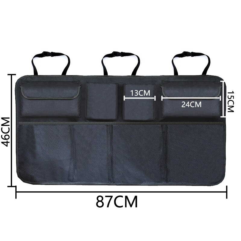 Kofferbak Organizer Verstelbare Achterbank Opbergtas Netto Hoge Capaciteit Multi-gebruik Oxford Auto Rugleuning Organisatoren Universele