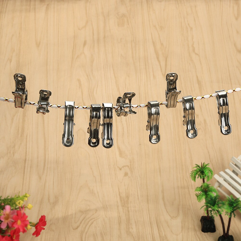 Mollette da 10 pezzi clip per asciugamani da spiaggia in acciaio inossidabile per evitare che l'asciugamano soffii attraverso le mollette da bucato