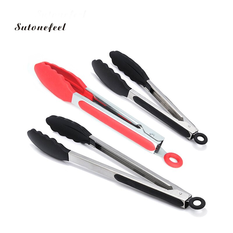 7/9/12 Inch Silicone Barbecue Grillen Tang Voor Brood Salade Serveren Eten Clips Bbq Gebruiksvoorwerpen Keuken Koken Tong Bpa gratis
