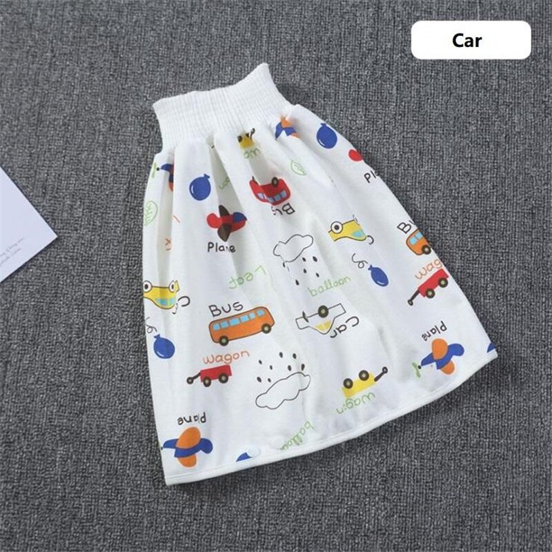 2 in 1 Comfy Children's Adult Diaper Skirt Shorts Baby Boys Girls Absorbent Shorts Loose Harem Shorts Kids Cover Underwear: Car / L