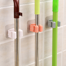 Adhesive Multi-Purpose Hooks Wall Mounted Mop Organizer Holder RackBrush Broom Hanger Hook Kitchen Bathroom Strong Hooks