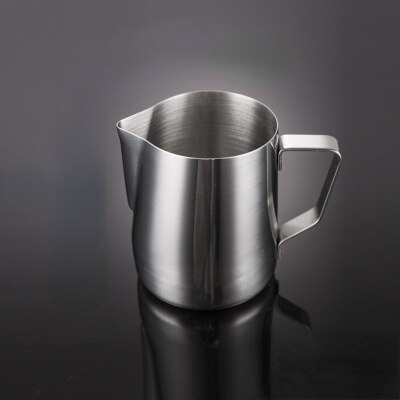 0.3-0.6L Milk Jug Stainless Steel Frothing Pitcher Pull Flower Cup Coffee Milk Frother Latte Art Milk Foam Tool Coffeware: Silver / 600ml