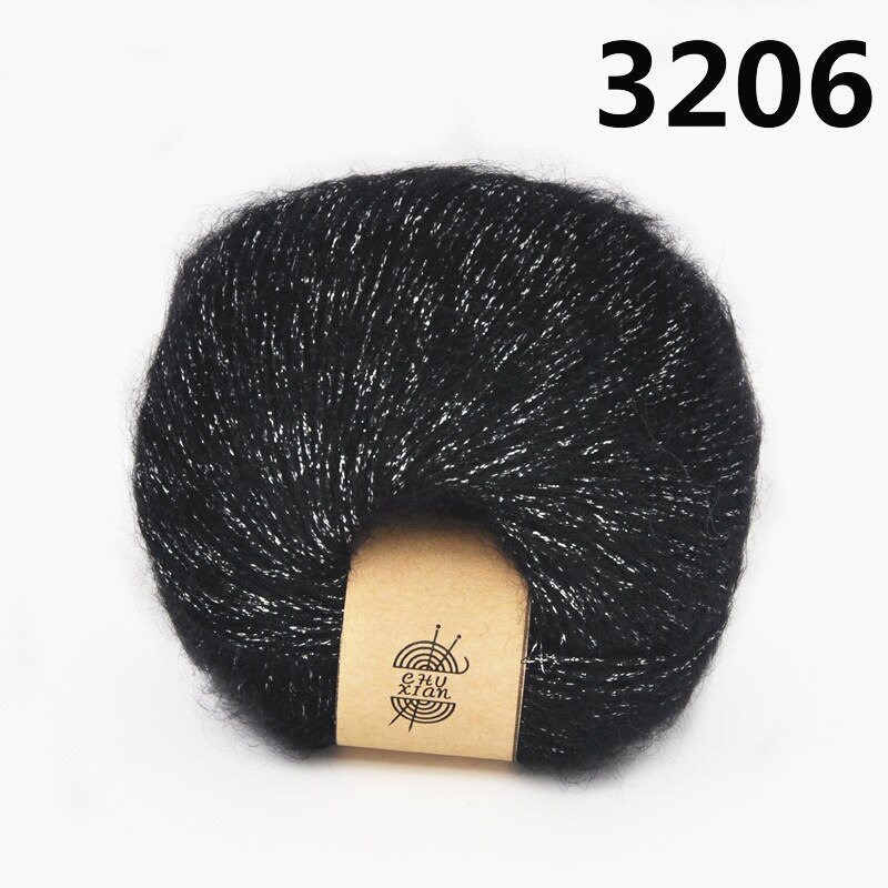 50G/Bal Mohair Wol Heldere Zijde Garen Voor Hand Breien Sjaal Trui Hoed: 3206