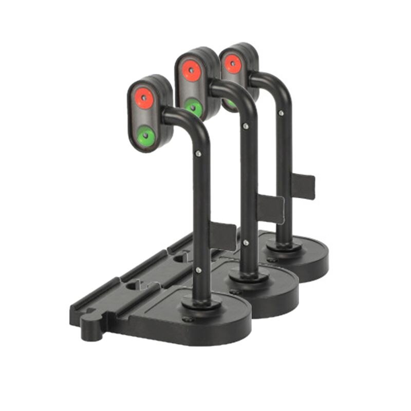 Scène Rail Transit Verkeerslichten Signaal Licht Accessoires Houten Track