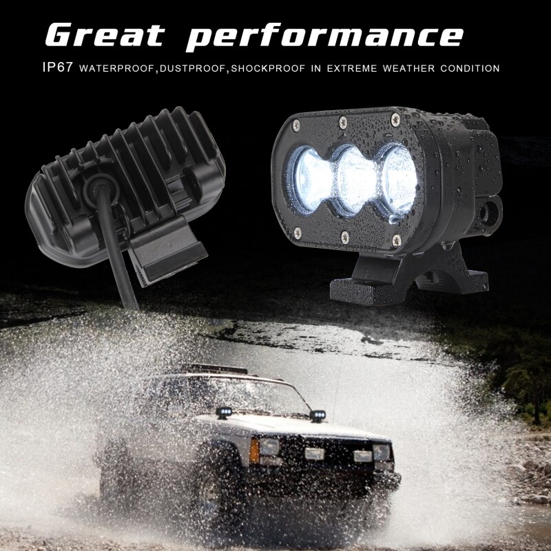 2 Stuks Led Verlichting Rijden 60W 6000K Mistlampen Voor Auto Motorfiets Off Road Truck Led Auto koplampen