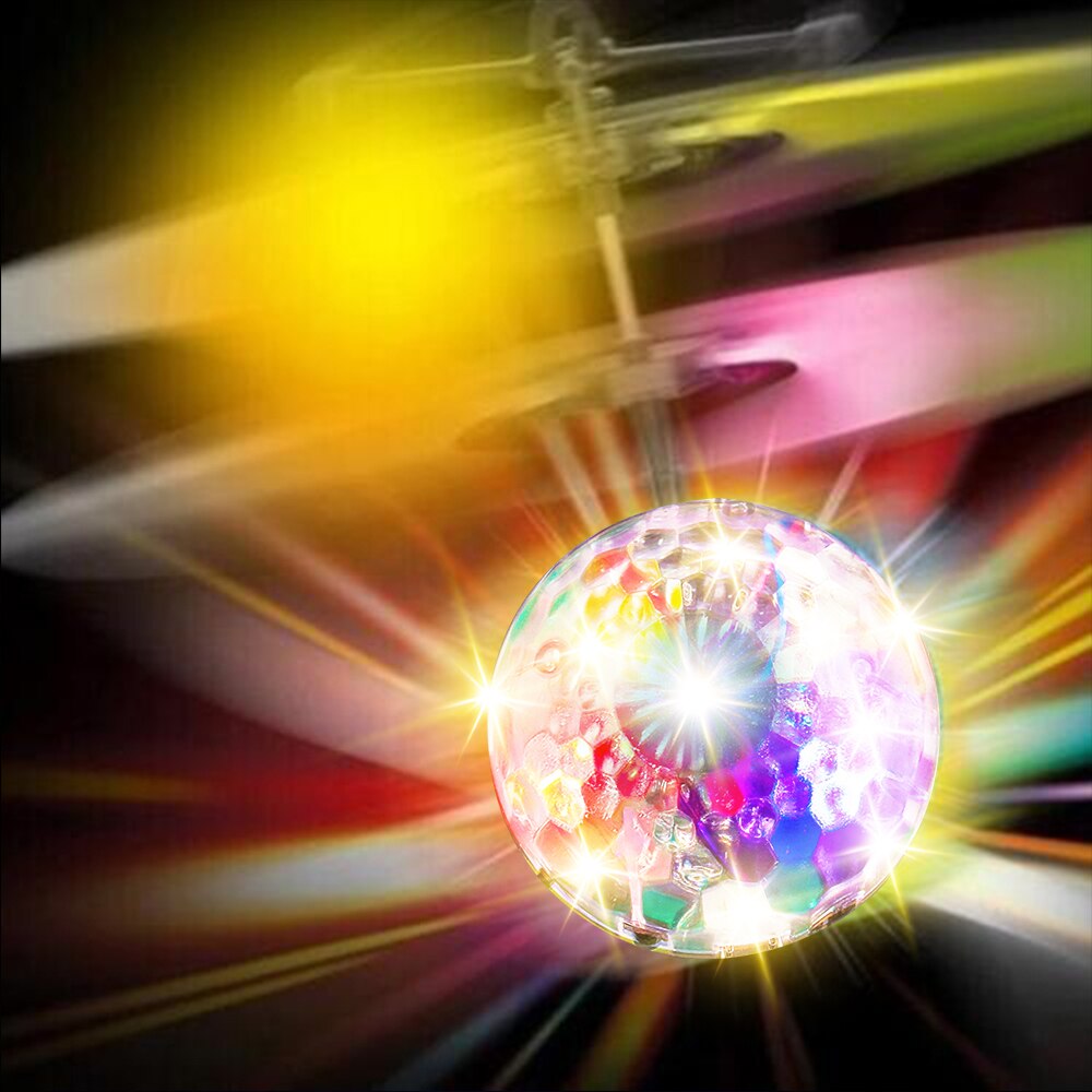 Mini RC Helicopter Infrared Light Flying Ball Colorful USB Charging Sensor Induction Aircraft Model Kids Toys For Christmas