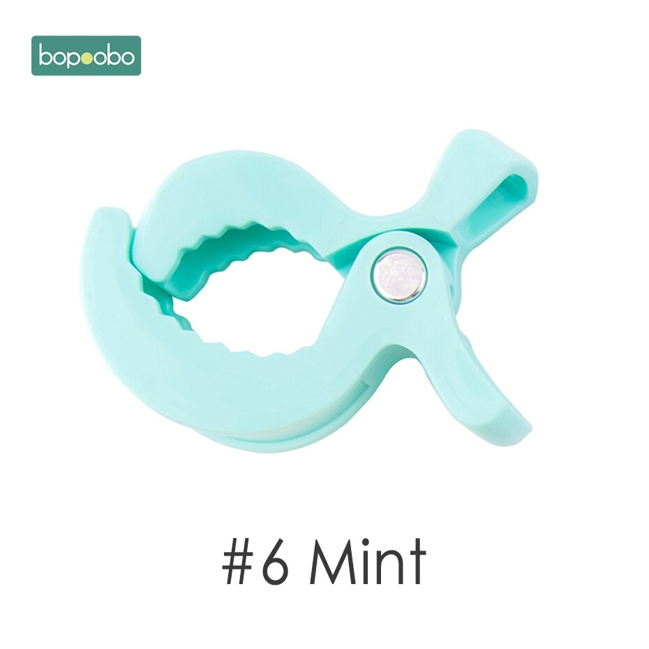 Bopoobo 6pc baby lek gymtillbehör färgglada bilbarnstol leksakslampa barnvagn barnvagn pinnar till krok täcka filt klämmor baby bitring: Mint barnvagn cip