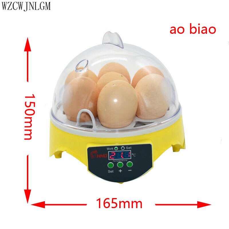 Mini 7 æg fjerkræ automatisk digital temperatur rugemaskine elektronisk display temperatur kontrol ruge udstyr 1 sæt: 220v australien