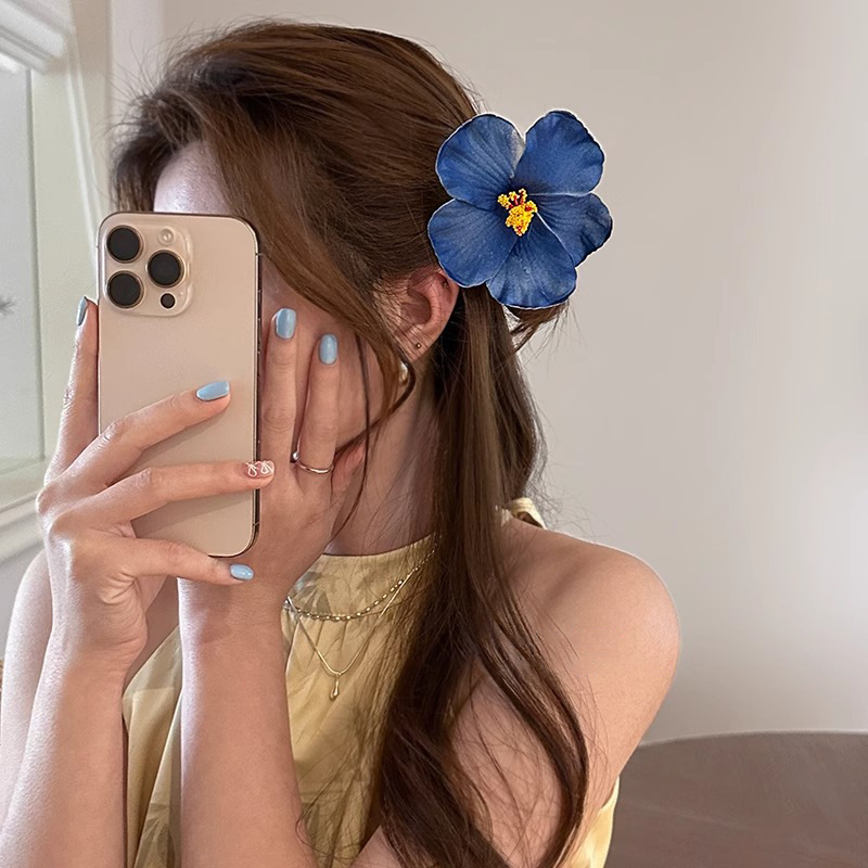 Pasadores de flores de hibisco, pinzas para el cabello de flores, Plumeria hawaiana, horquillas nupciales, horquilla rosa, de viaje para playa y verano, joyería