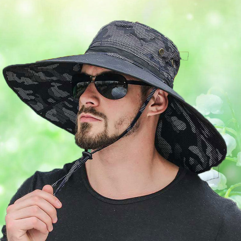 Summer Adjustable Fishing Hats for Men Sun Hat Uv Protection Fisherman Cap Outdoor Foldable Quick-Drying Tourism Unisex Wave Cap: C