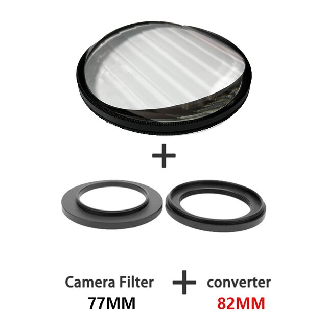 Acessórios de filtro de câmera repetir vários imagem colorida prisma de vidro 77mm caleidoscópio mutável número de assuntos fotografia: 82mm