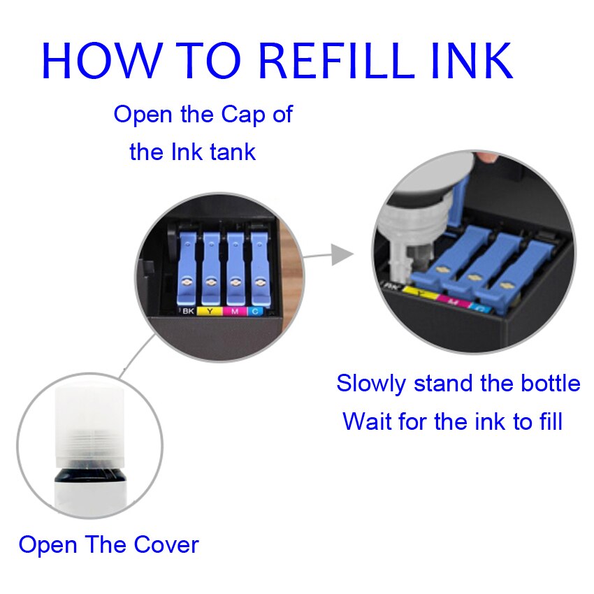 Universele Inkt Fles Voor Epson Ecotank Printer 001 002 003 004 101 102 103 104 105 106 T00R T03Y T00V 502 512 504 544