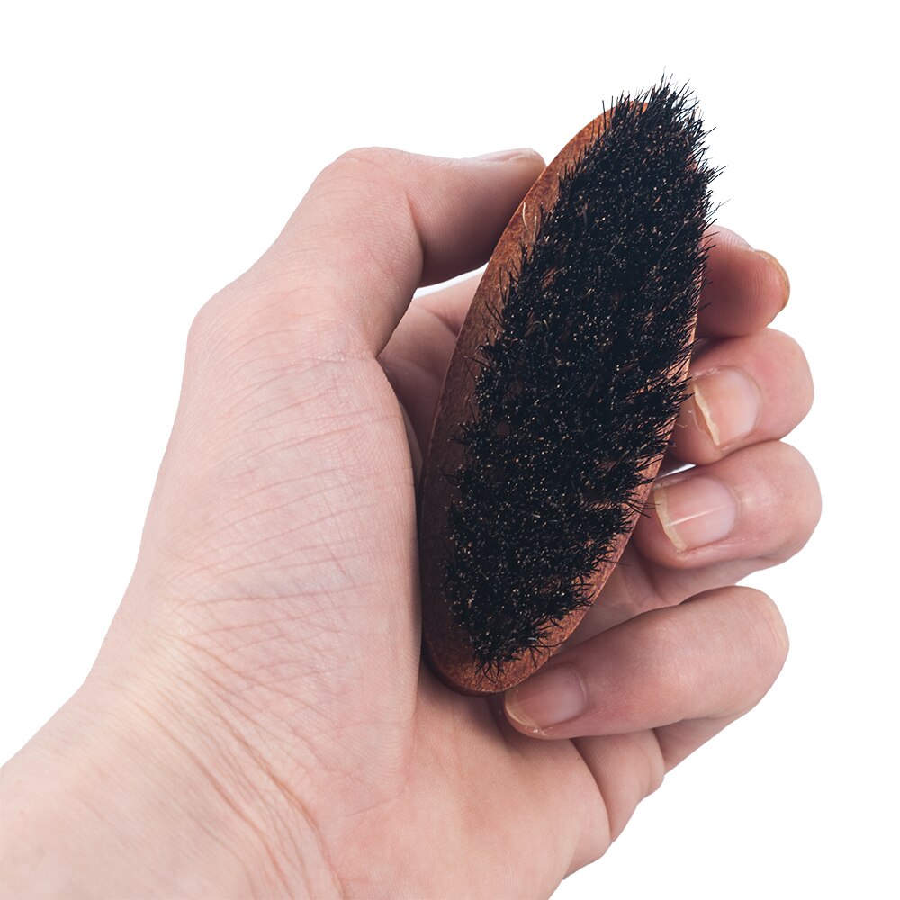 8cm natuurlijke baardborstels van zwijnenhaar voor mannen, bamboe gezichtsmassage die wonderen doet bij het kammen van baarden en snorren