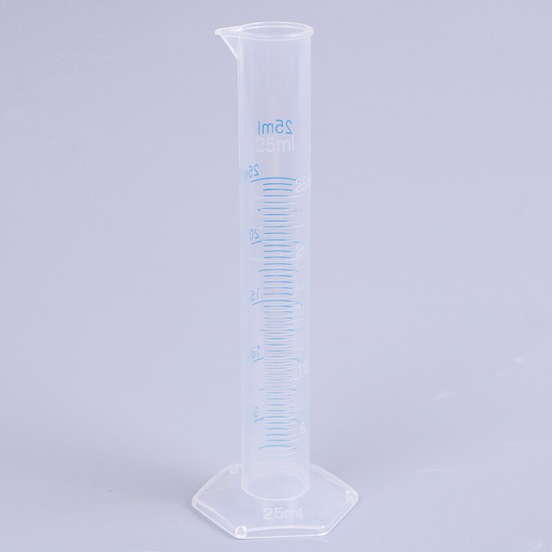 1Pcs 25ml PP Material Measuring Cylinder Blue Scale Acid And Alkali Resistant Measuring Cylinder Plastic Measuring Tube