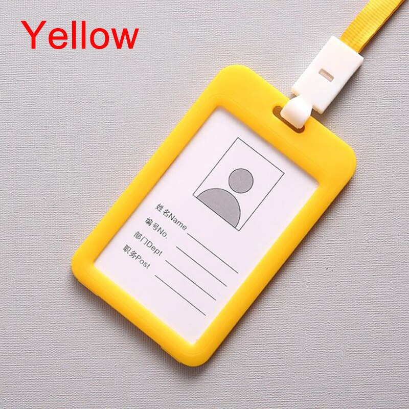Work Card Holder With Rope Student Plastic Staff Name ID Card Employee Badge Work Certificate Identity Badge 1Pc: YW